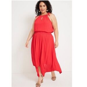 Maurices Vibrant Red Sleeveless Maxi Dress